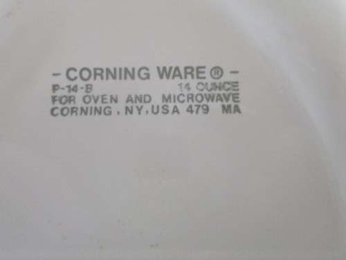 A SMALL, HANDY CORNING WARE PIE DISH