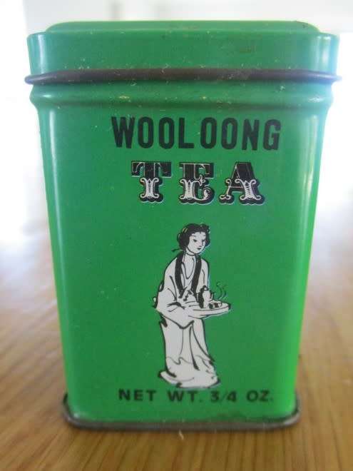 FIVE CUTE SMALL TEA TINS - CHINESE, RUSSIAN AND ENGLISH