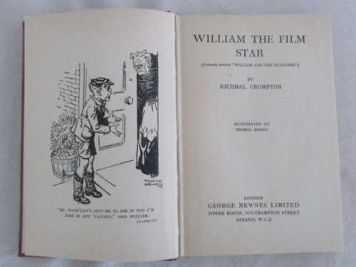 1956 HARD COVER - ONE IN WILLIAM SERIES BY RICHMAL CROMPTON - WILLIAM THE FILM STAR