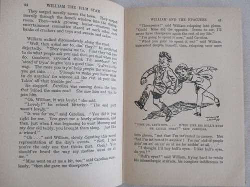 1956 HARD COVER - ONE IN WILLIAM SERIES BY RICHMAL CROMPTON - WILLIAM THE FILM STAR