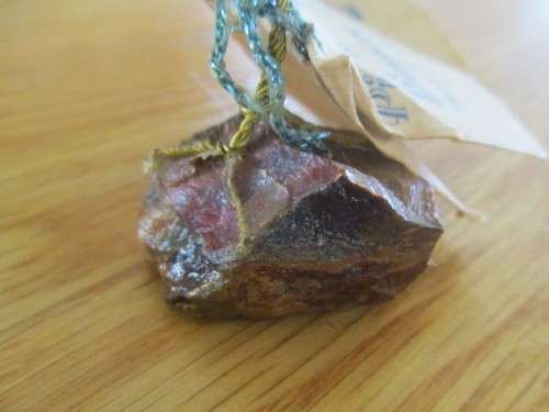 TWO SMALL ORNAMENTAL GEMSTONE TREES - ONE TIGER'S EYE AND ONE ROSE AND WHITE QUARTZ