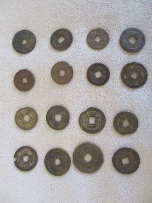 SHIPWRECK SALVAGE? SIXTEEN VERY OLD/ANCIENT? CHINESE COINS - BATCH TWO