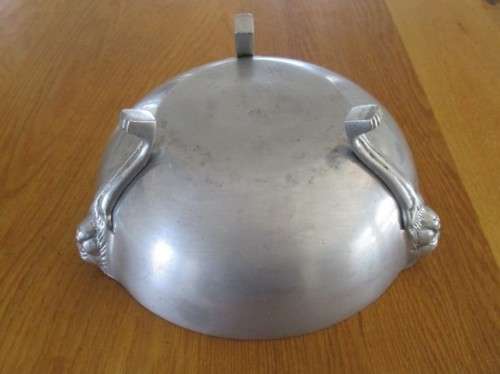 LOVELY TEKE FUNCTIONAL ART FOOTED PEWTER BOWL