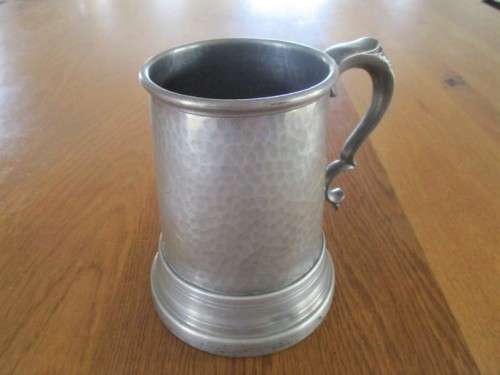 RARE!!   VINTAGE ENGLISH "MY LADY" WAGER (GAMBLING) TANKARD WITH POKER DICE HOUSED IN GLASS BOTTOM