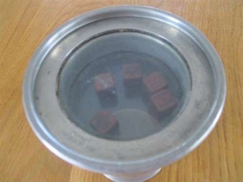 RARE!!   VINTAGE ENGLISH "MY LADY" WAGER (GAMBLING) TANKARD WITH POKER DICE HOUSED IN GLASS BOTTOM