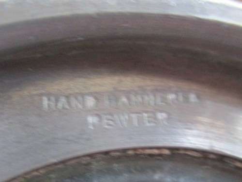 RARE!!   VINTAGE ENGLISH "MY LADY" WAGER (GAMBLING) TANKARD WITH POKER DICE HOUSED IN GLASS BOTTOM