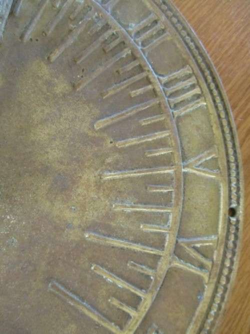 SOLID BRASS "FATHER TIME" SUNDIAL - GROW OLD ALONG WITH ME THE BEST IS YET TO BE -  BIRD GNOMON