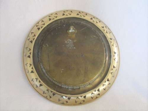 VINTAGE/ANTIQUE DELICATELY EMBROIDERED FLOWERS IN SOLID BRASS FRAME MADE IN ENGLAND