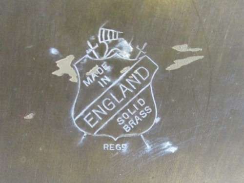 VINTAGE/ANTIQUE DELICATELY EMBROIDERED FLOWERS IN SOLID BRASS FRAME MADE IN ENGLAND