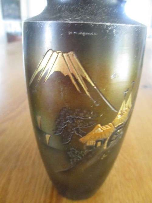 TWO VERY OLD CHINESE METAL VASES