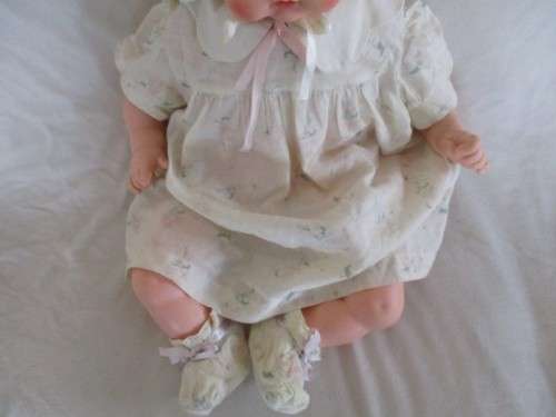 A LARGE 56CM TALL VINTAGE DARLING WITH PLUMP PINK CHEEKS