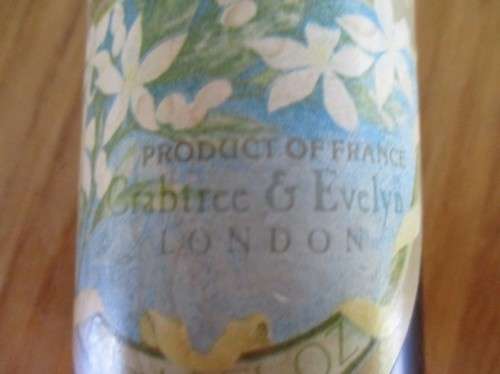 VINTAGE 1950's FRENCH ORANGE FLOWER WATER BOTTLE (STILL MORE THAN 1/2 FULL)