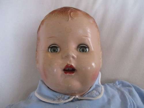 TWO ANTIQUE COMPOSITION AND TWO ANTIQUE POLISH DOLLS IN NEED OF TLC AND A NEW LIFE