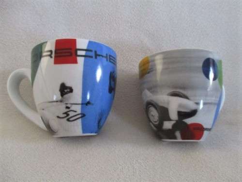 LIMITED EDITION - GERMANY - FOUR "PORSCHE" EXPRESSO CUPS AND SAUCERS