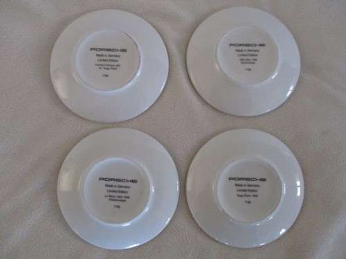 LIMITED EDITION - GERMANY - FOUR "PORSCHE" EXPRESSO CUPS AND SAUCERS