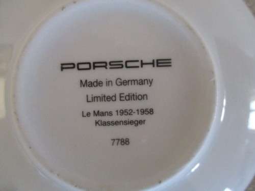 LIMITED EDITION - GERMANY - FOUR "PORSCHE" EXPRESSO CUPS AND SAUCERS