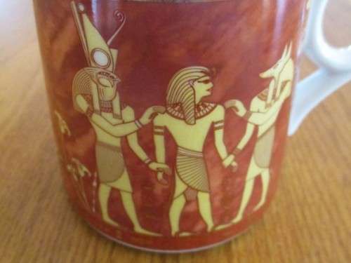 LOVELY FATHI MAHMOUD PATE ET EMAIL LIMOGES EGYPTIAN MUG IN EXCELLENT CONDITION