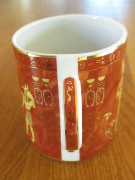 LOVELY FATHI MAHMOUD PATE ET EMAIL LIMOGES EGYPTIAN MUG IN EXCELLENT CONDITION