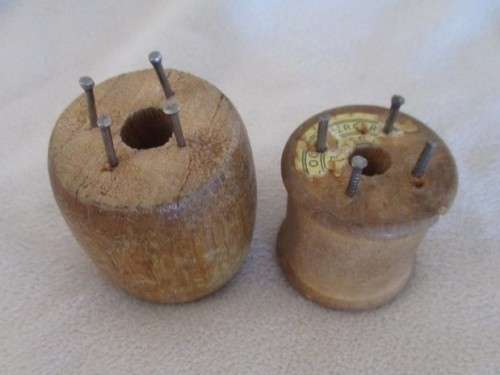 VERY OLD AND RARE OXWAGON MAZAWATTEE TIN FILLED WITH INTERESTING VINTAGE SEWING ITEMS