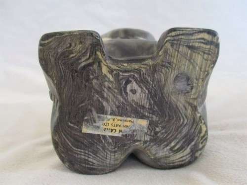 COLLECTOR`S PIECE -  THORN ARTS, CANADA CARVED STONE SCULPTURE -  INUIT MOTHER AND CHILD