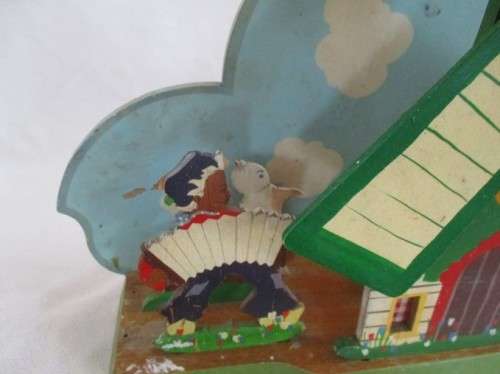 A VERY OLD UNIQUE LARGE MUSICAL, ROTATING WINDMILL LAMP IN NEED OF TLC - MUSICAL MECHANISM WORKING