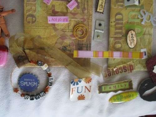 HUGE BATCH OF SALVAGED CARD/SCRAPBOOKING DECORATIONS