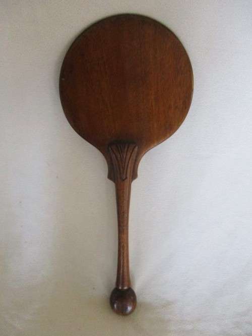 VINTAGE/ANTIQUE WOODEN FIRESIDE FACE SCREEN FAN