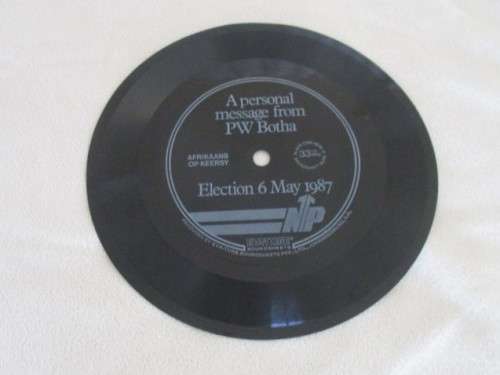 POLITICAL HISTORY - 6 MAY 1987 BOOKLET AND RECORD - ENGLISH AND AFRIKAANS - WHY YOU SHOULD VOTE NP