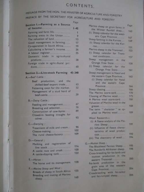OLD UNION OF SOUTH AFRICA HANDBOOK FOR FARMERS IN SOUTH AFRICA (1937)