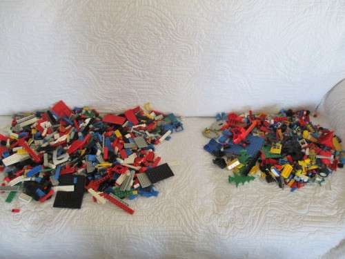 OVER 1100 REAL LEGO BLOCKS PLUS OVER 500 OTHER - TWO HUGE BATCHES, ONE PRICE!!
