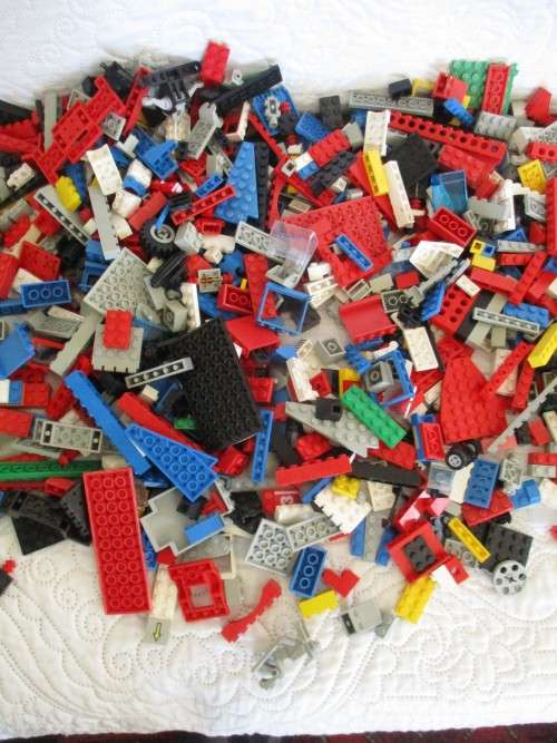 OVER 1100 REAL LEGO BLOCKS PLUS OVER 500 OTHER - TWO HUGE BATCHES, ONE PRICE!!