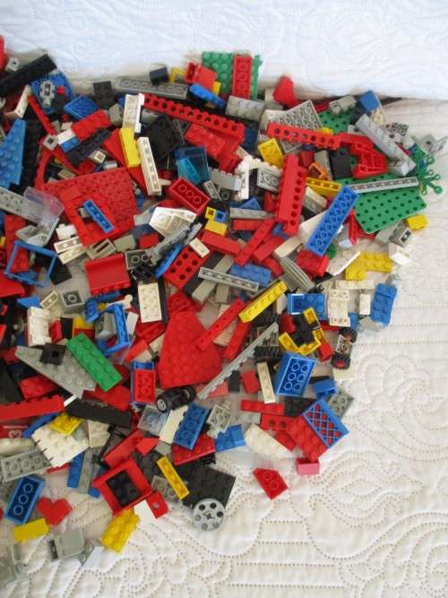 OVER 1100 REAL LEGO BLOCKS PLUS OVER 500 OTHER - TWO HUGE BATCHES, ONE PRICE!!