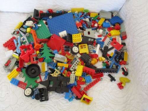 OVER 1100 REAL LEGO BLOCKS PLUS OVER 500 OTHER - TWO HUGE BATCHES, ONE PRICE!!