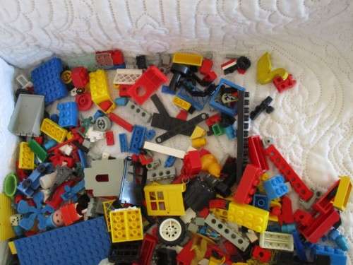 OVER 1100 REAL LEGO BLOCKS PLUS OVER 500 OTHER - TWO HUGE BATCHES, ONE PRICE!!
