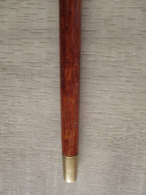 VINTAGE WALKING STICK WITH SOLID BRASS DUCK HEAD HANDLE