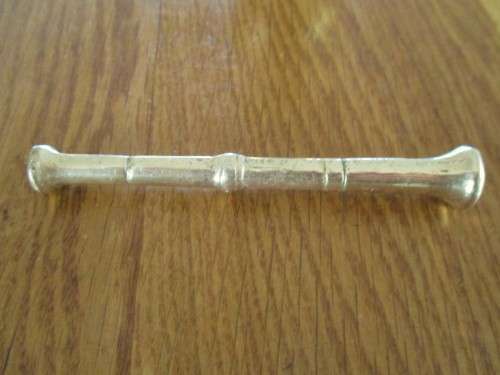 TWO SMALL VERY HANDY VINTAGE BRASS MORTARS AND PESTLES - JUST IDEAL FOR CRUSHING GARLIC!!