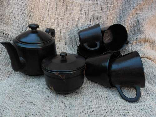 Beautiful Ebony Wood Tea set