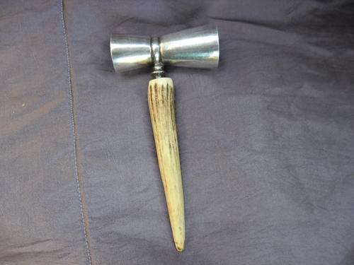 Bone Handled Silver Plated Double Tot Measure