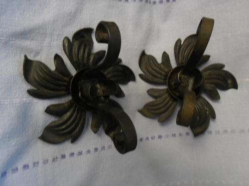 TWO LOVELY WROUGHT IRON CANDLESTICKS FOR THAT OUTDOOR ENTERTAIMENT AREA!!