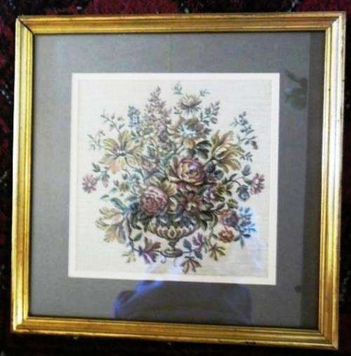 STUNNING VINTAGE PETIT POINT TAPESTRY!!!