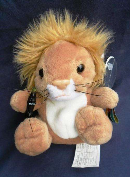 SWEET LITTLE COLLECTABLE COCA-COLA LION WITH ORIGINAL TAGS AND LABEL!!
