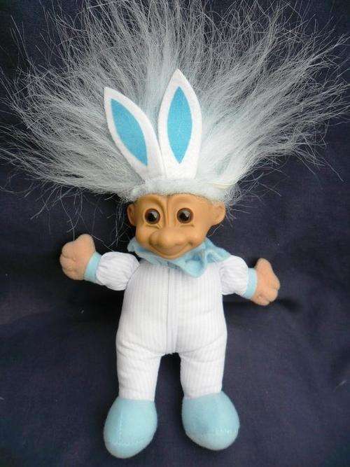 CUTE RUSS BERRIE TROLL WITH BUNNY EARS!! FOR MONIQUE LOUW ONLY!!