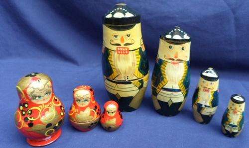 TWO MATRYOSHKA DOLL SETS - INCOMPLETE
