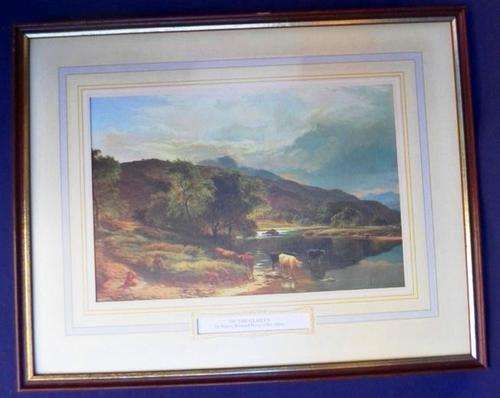A LOVELY VINTAGE PRINT - 'ON THE GLASLYN'  BY SIDNEY RICHARD PERCY .