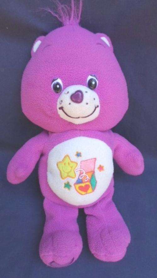 UNUSUAL FUSCIA PINK/PURPLE CARE BEAR!!