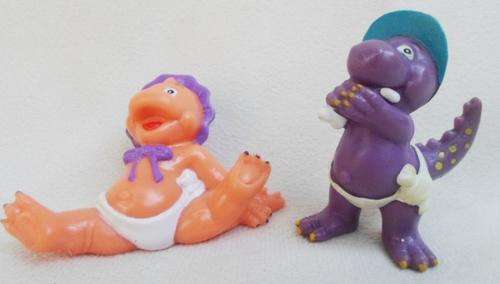 TWO SWEET MAGIC DIAPER DINOSAURS!!