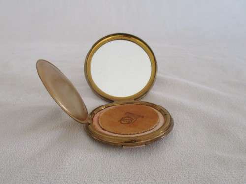 FOR KERINA ONLY - VERY PRETTY VINTAGE STRATTON, ENGLAND POWDER COMPACT WITH HAND PAINTED FOXGLOVES