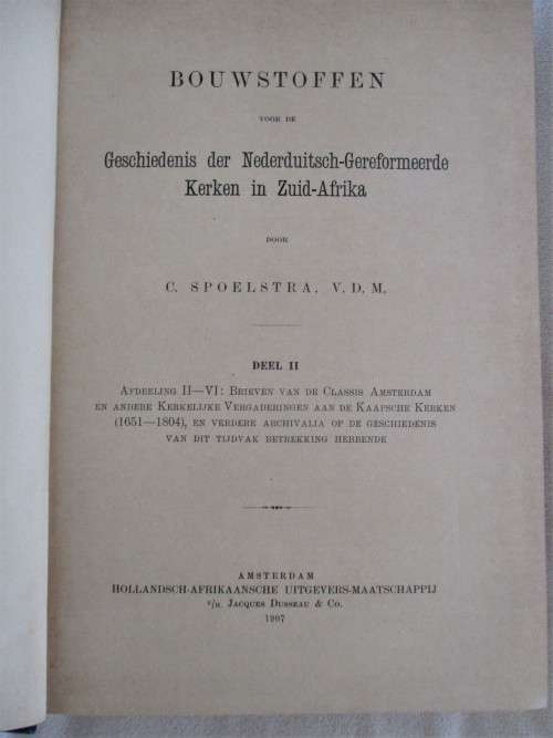1906 & 1907 - DEEL 1 EN 2 - BOUWSTOFFEN - C. SPOELSTRA