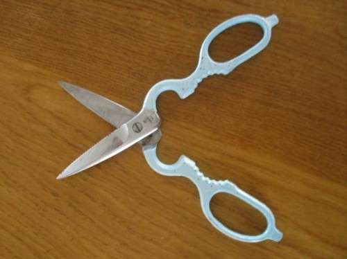 TWO INTERESTING VINTAGE GERMAN ITEMS - RARE FRIODUR INOX SCISSORS AND CREDO CALLUS SHAVER
