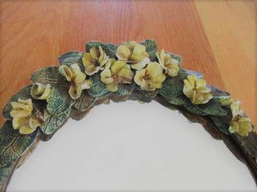 ANTIQUE VICTORIAN? TABLE TOP/ VANITY MIRROR - BEVELED GLASS